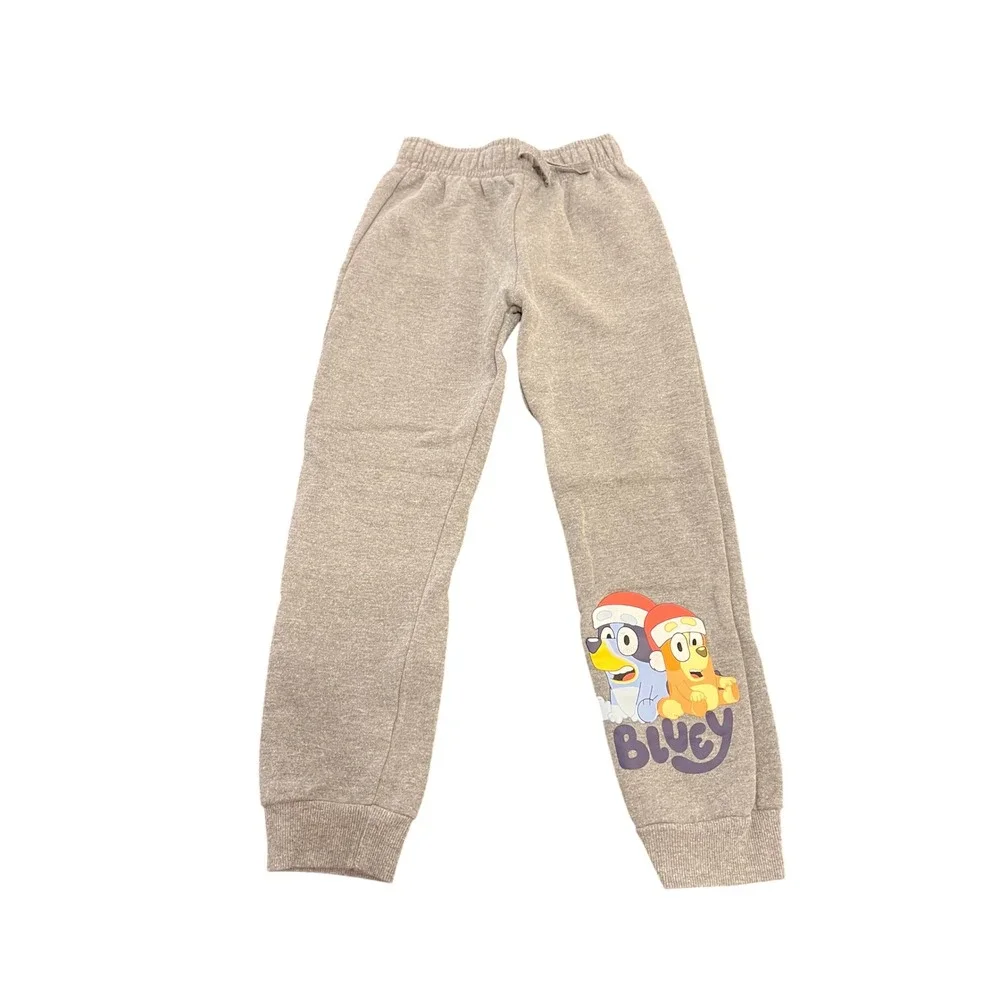 Bluey Christmas Sweatshirt Sweatpants Set Gray‎ Holiday Bingo Kids Size 6/7
